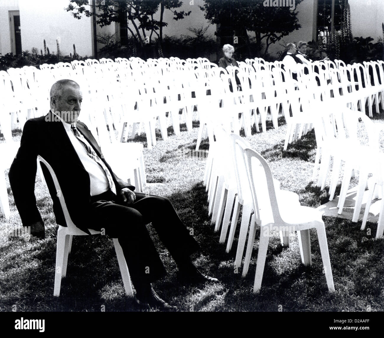 Nonno al matrimonio. Foto Stock