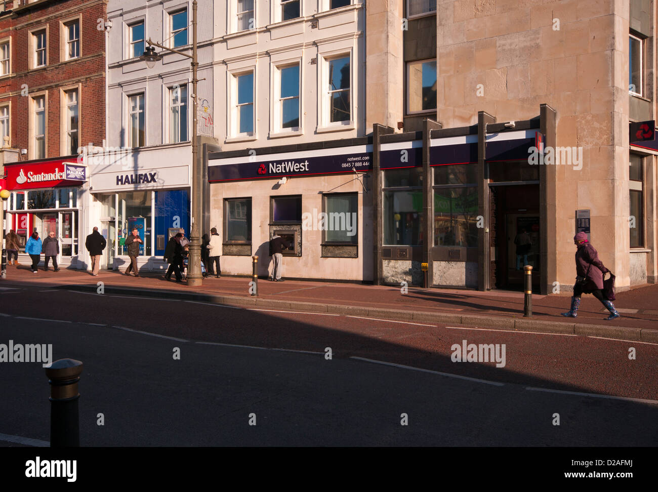 High Street banche REGNO UNITO Foto Stock