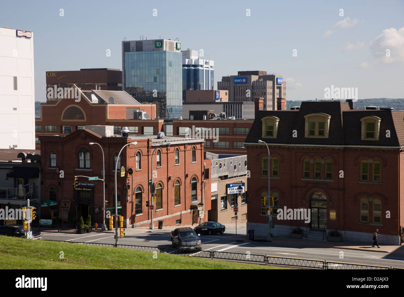 Il centro di Halifax, Nova Scotia, visti da Citadel Hill Foto Stock