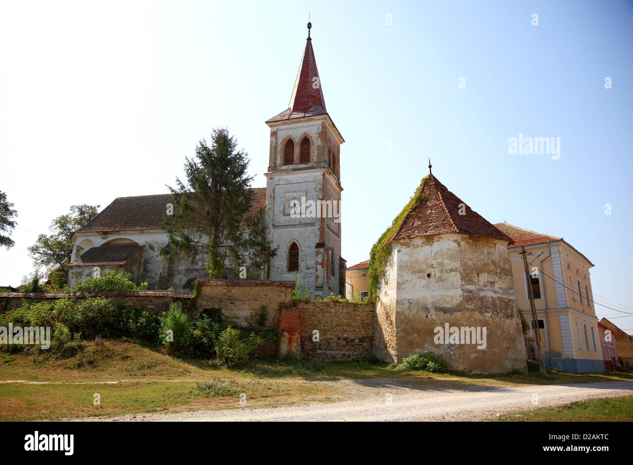 Chiesa fortificata di Beia, un Comune nella Contea di Brasov, Romania. Foto Stock Chiesa fortificata di Beia, un Comune nella Contea di Brasov, Romania. Foto Stock