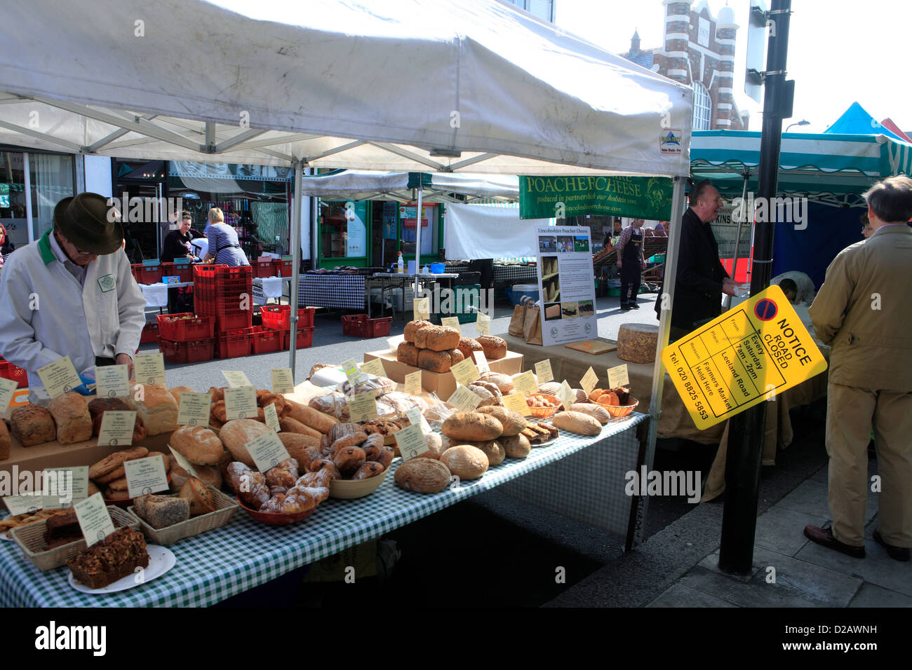 Regno Unito London Ealing W13 leeland road mercato degli agricoltori Foto Stock