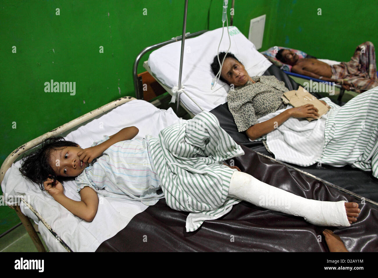 Pariaman, Indonesia, il terremoto feriti in ospedale generale Foto Stock