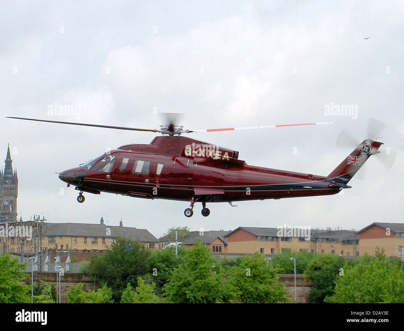 Sikorsky S-76C, G-XXEB, Queens di volo in elicottero Foto Stock