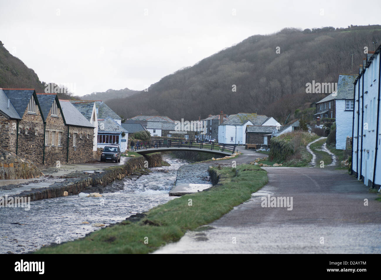 Boscastle village in Cornovaglia Foto Stock