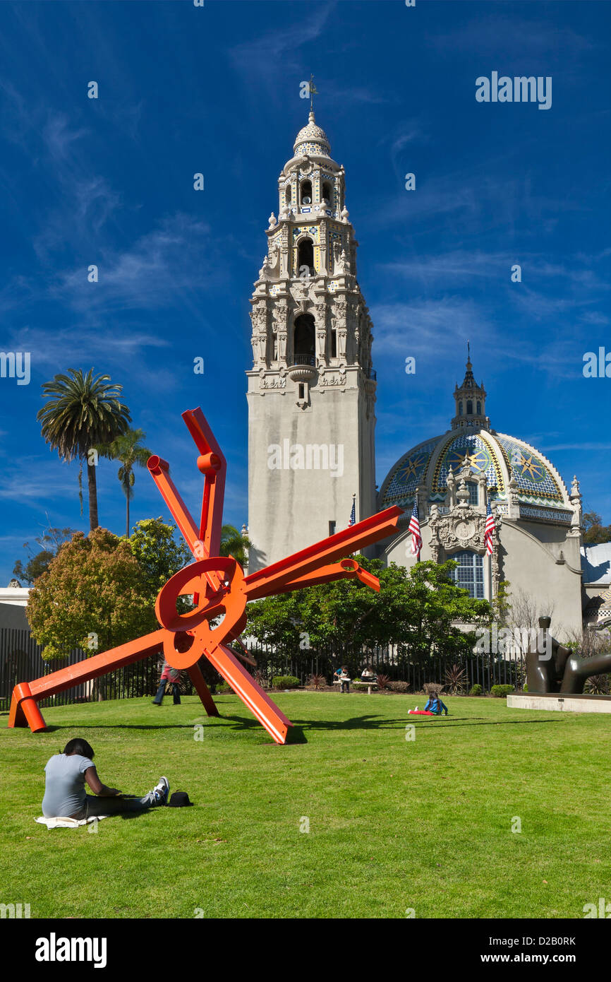 California Tower Building (Museo dell'uomo) in Balboa Park-San Diego, California, Stati Uniti d'America. Foto Stock