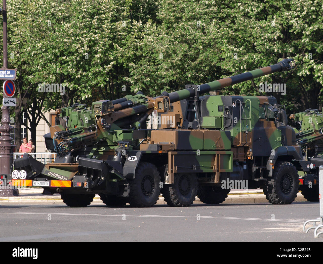 CAESAR parata militare Champs Elysees Foto Stock