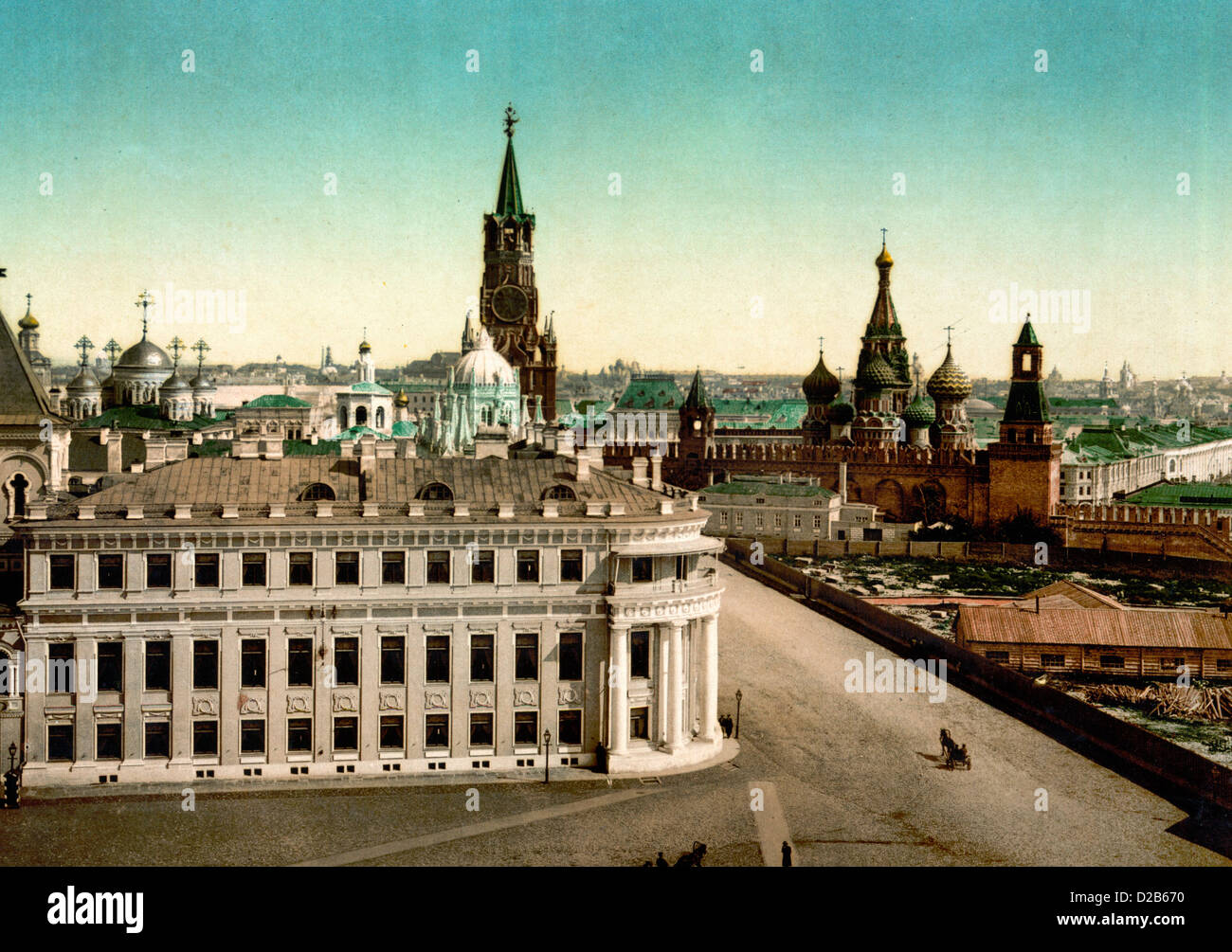 Lo zar's Place, il Cremlino di Mosca, Russia, circa 1900 Foto Stock