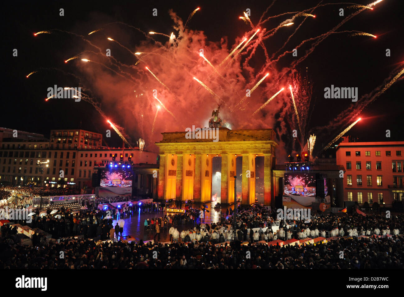 Berlino, Germania, per il ventesimo Festival della libertà anniversario della caduta Foto Stock
