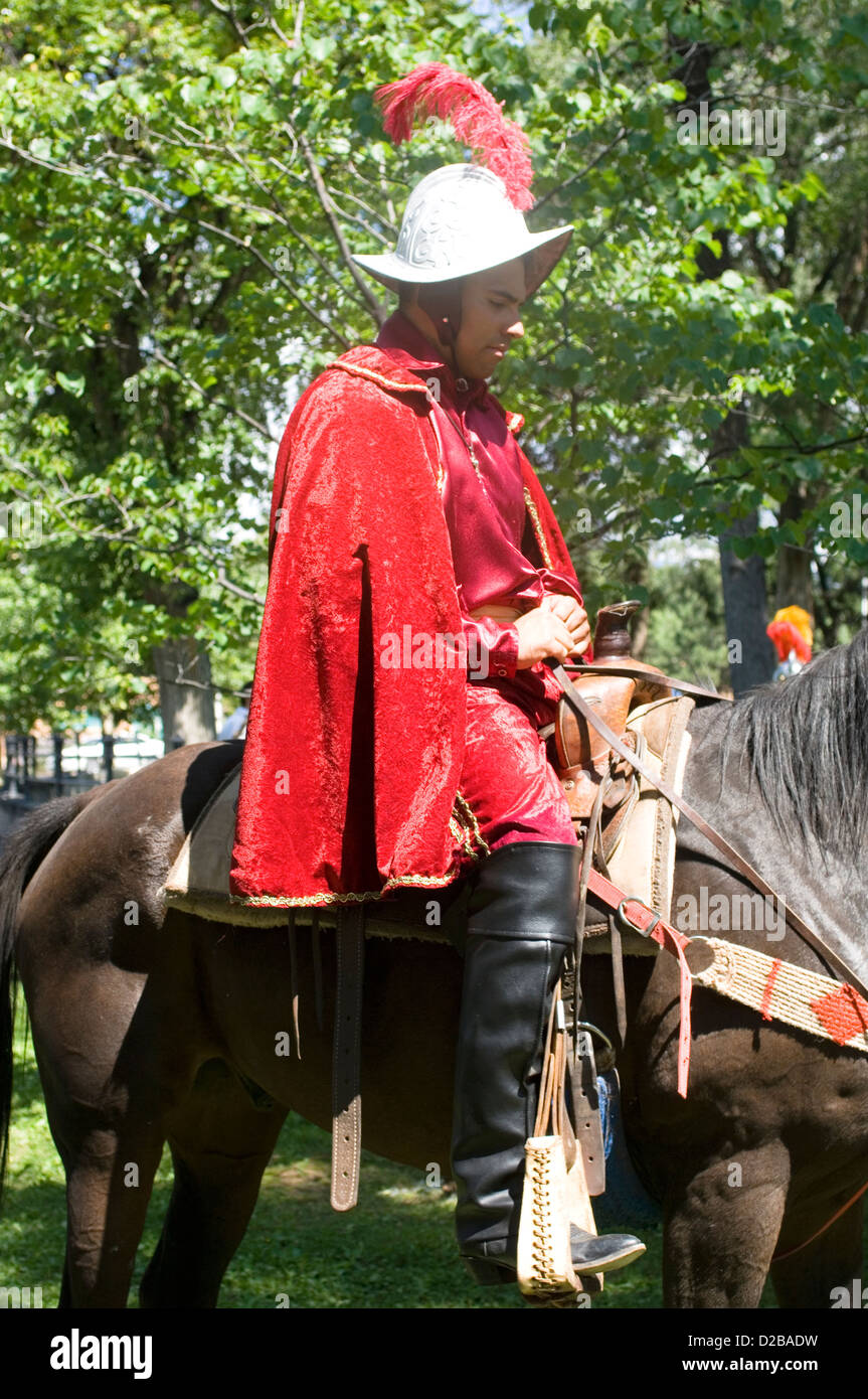 Fiesta De Santa Fe New Mexico celebrazione cominciò nel 1712 celebrare la riacquisizione di pacifica città popolo Pueblo nel 1692 Entrada De Don Foto Stock