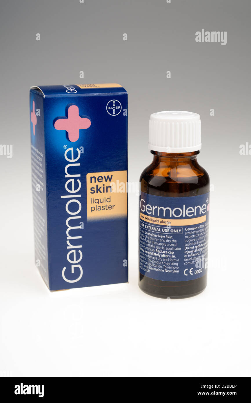 Germolene nuova pelle gesso liquido Remedy Foto Stock