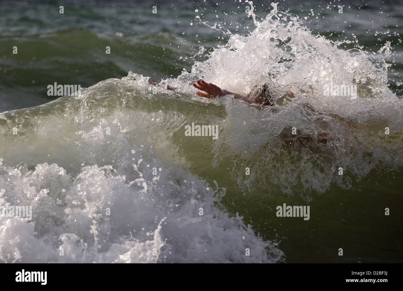Kägsdorf, la Germania ha chiesto di scena: Simbolo annegamento foto Foto Stock