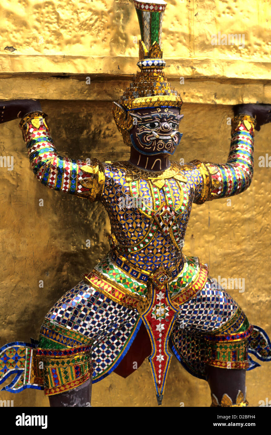 Thailandia, Bangkok. Il Buddha di Smeraldo e il Grande Palazzo. Foto Stock