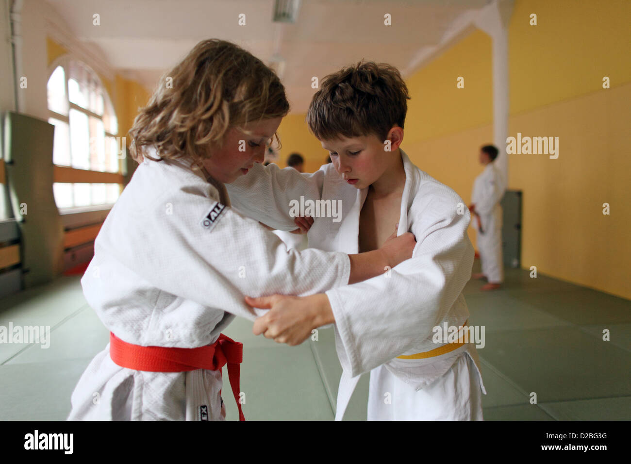 Berlino, Germania, i bambini in un corso di judo Foto Stock
