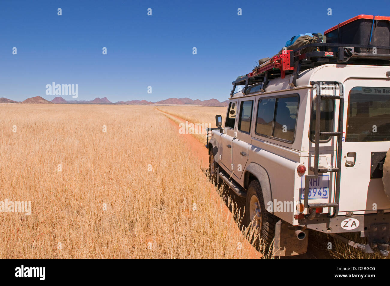 Landrover in Safari Il Marienfluss Namibia Foto Stock
