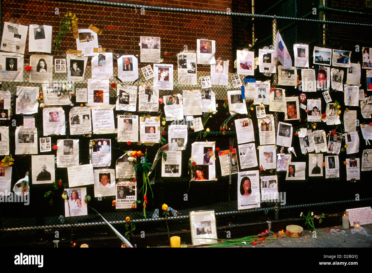 La città di New York, 9/11/2001. Lexington Avenue. Persone scomparse in seguito World Trade Center Attack Foto Stock