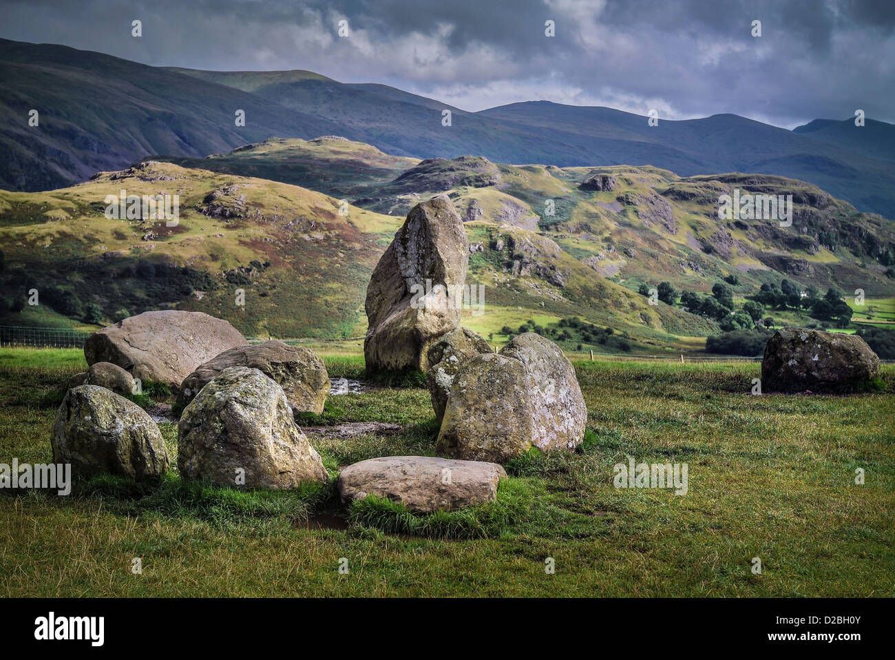 Castlerigg Stone Circle, Keswick, Cumbria Foto Stock