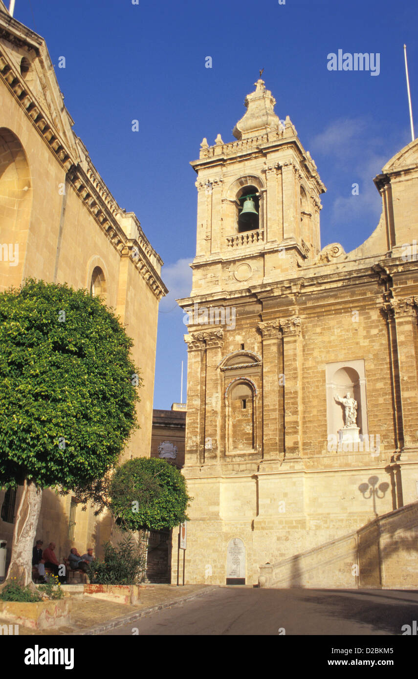 Malta, Vittoriosa. Chiesa Parrocchiale di San Lorenzo di Lorenzo Gafa, del XVII secolo). Foto Stock