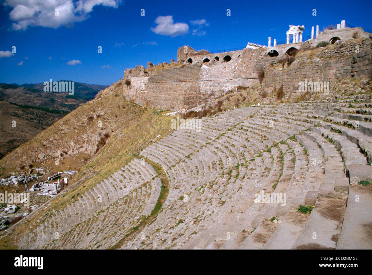 Turchia, Pergamon/Bergama. Il Teatro (3rd secolo BC). Foto Stock