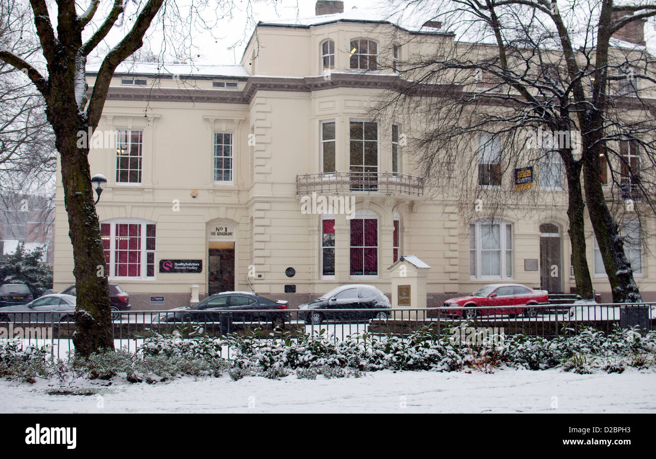 Il quadrante in caso di neve, Coventry, Regno Unito Foto Stock