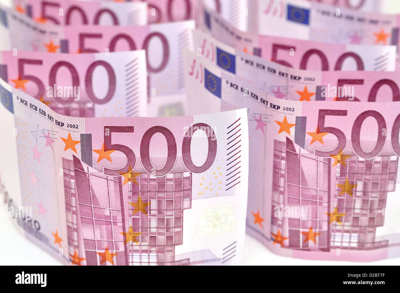 Banconote in euro. Foto Stock