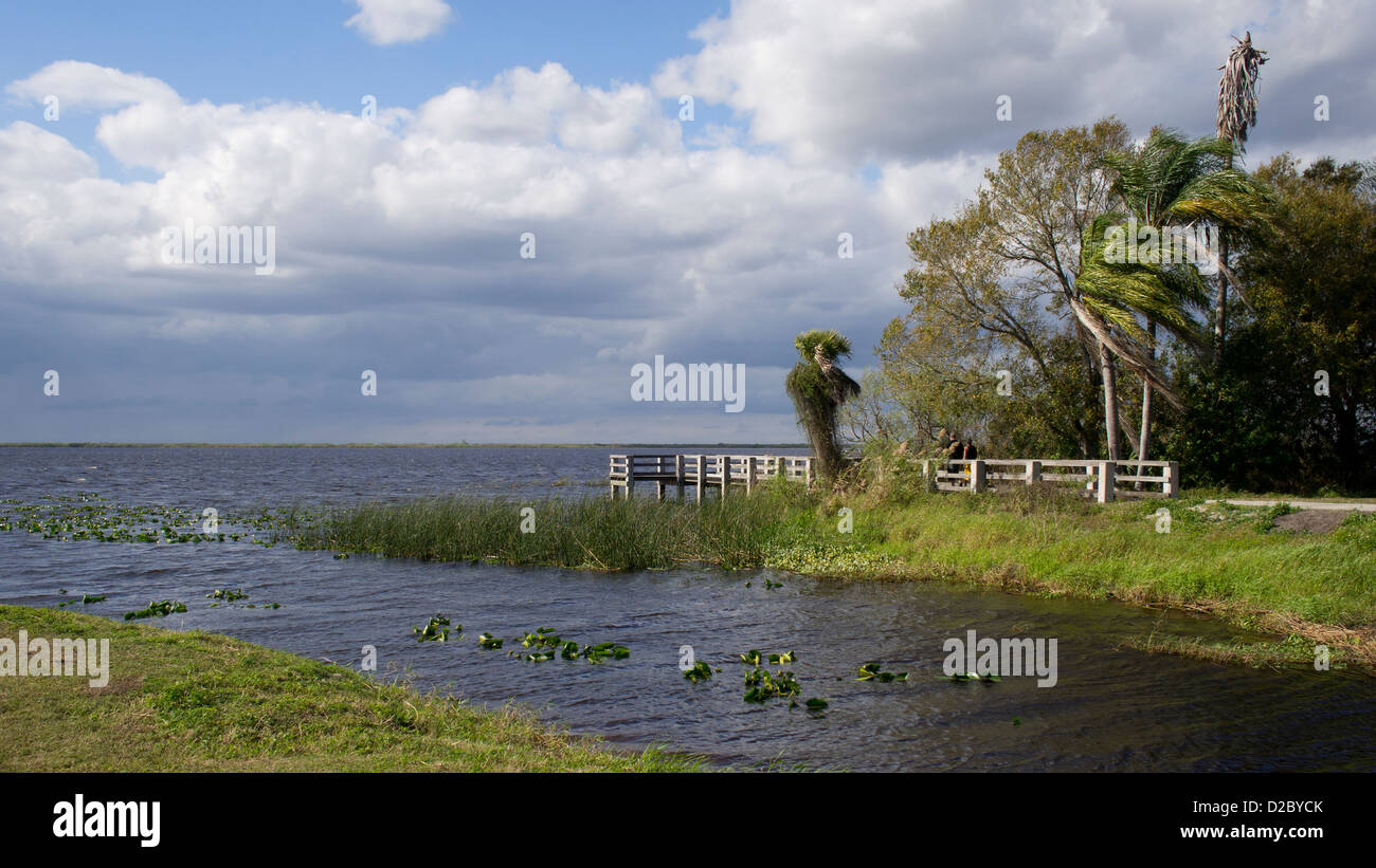 Il Lago Washington in St Johns River in Florida a Melbourne nella contea di Brevard Foto Stock