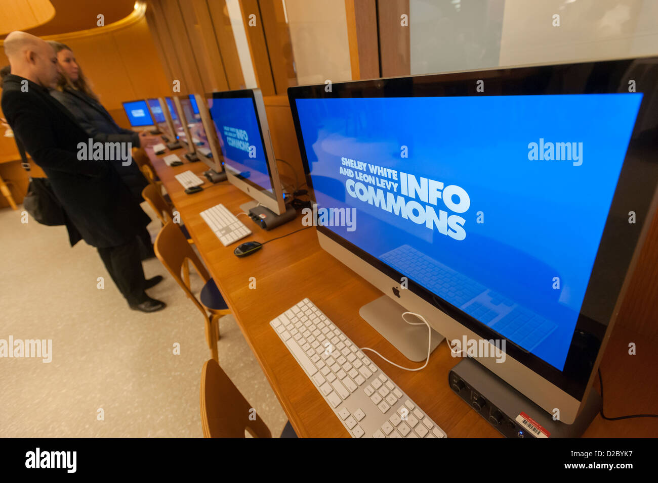 Il Brooklyn Public Library Shelby bianco e Leon informazioni prelievo Commons Foto Stock