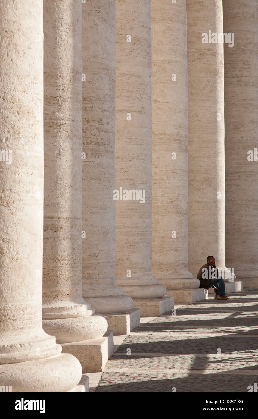 Piazza San Pietro, il Vaticano, Roma Foto Stock