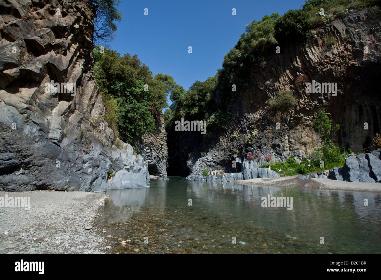 Gola dell'Alcantara. Foto Stock