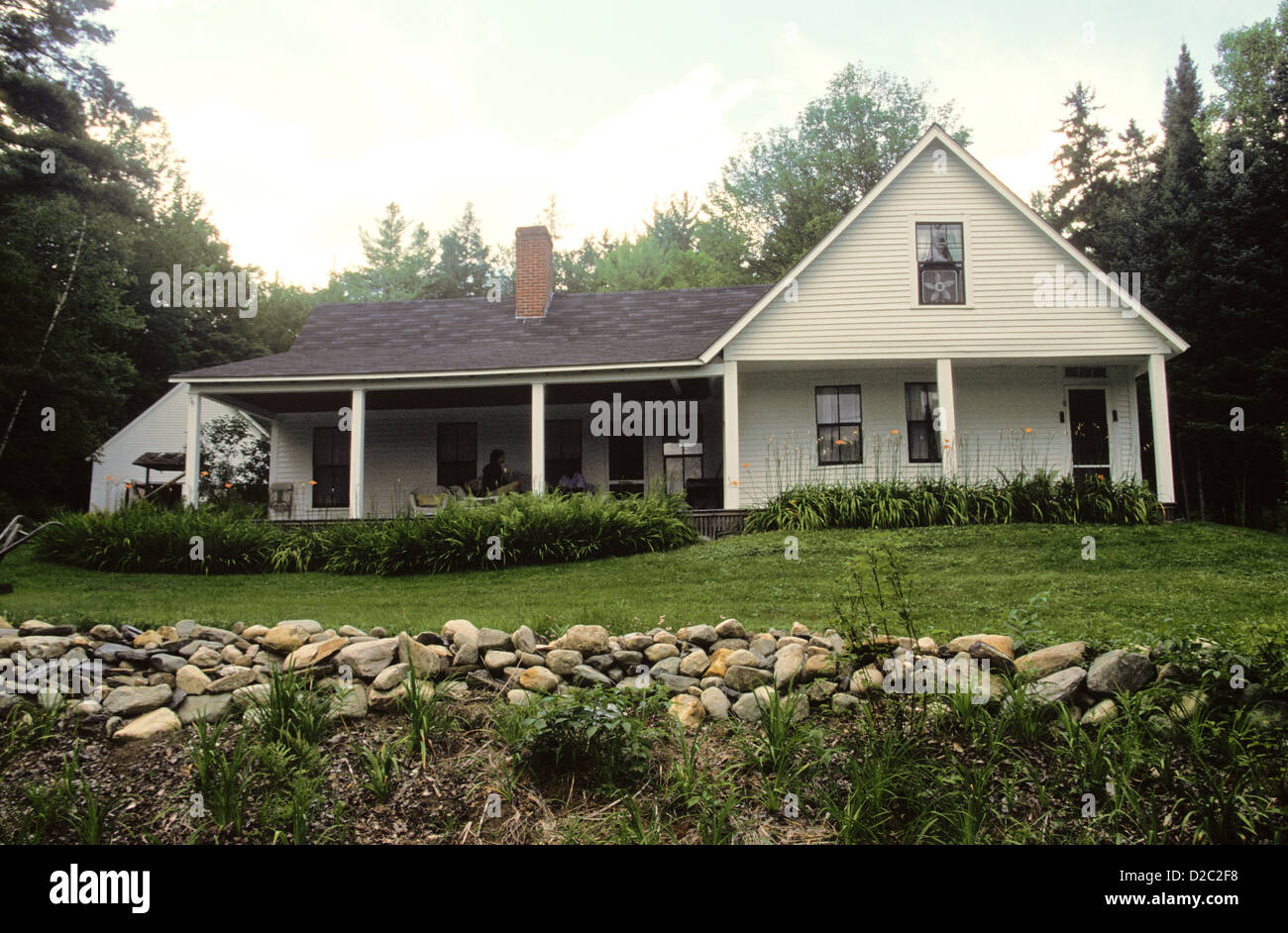 New Hampshire. Franconia. Robert Frost House. Parte anteriore. Foto Stock