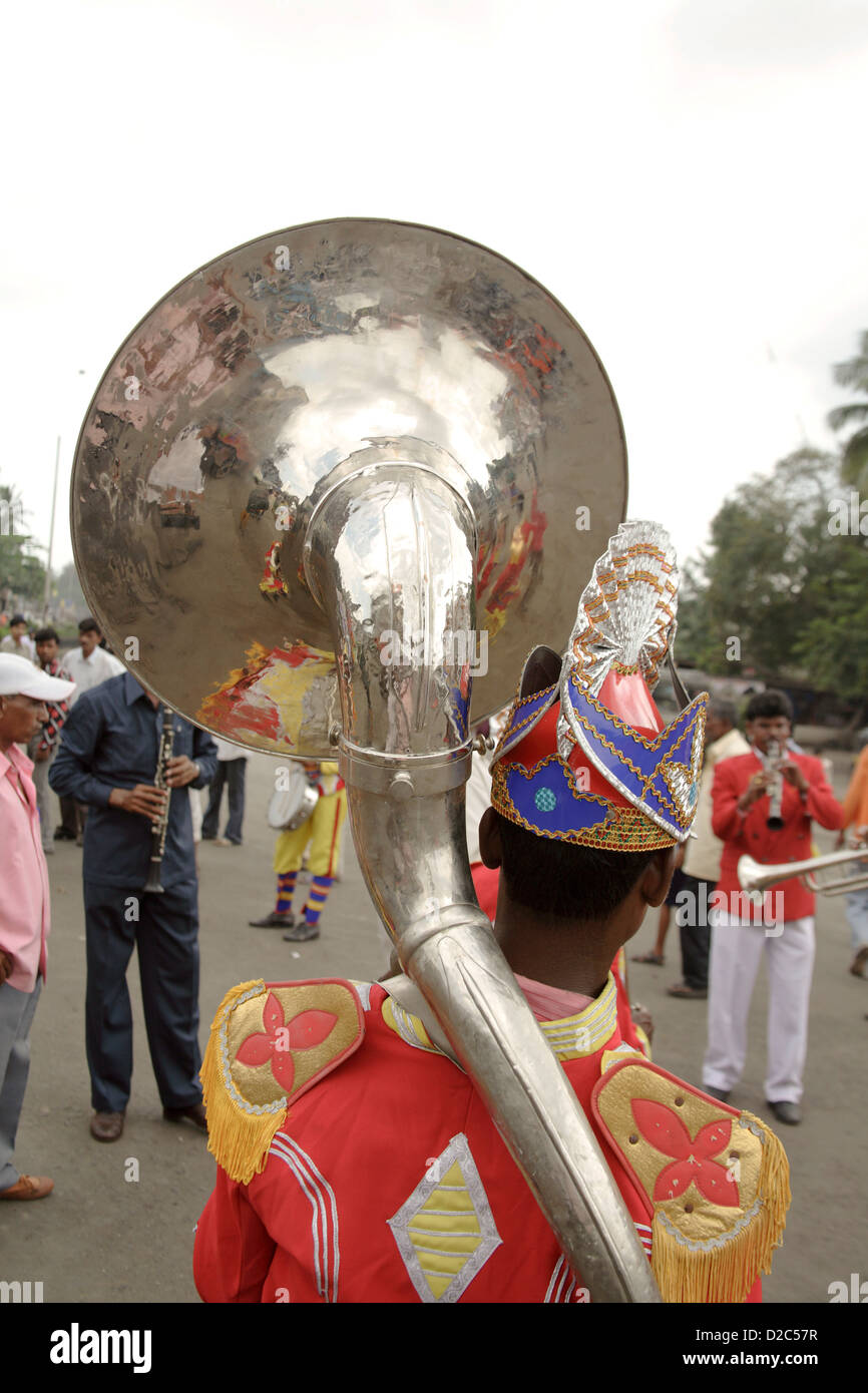 Banda di ottoni, India Foto Stock