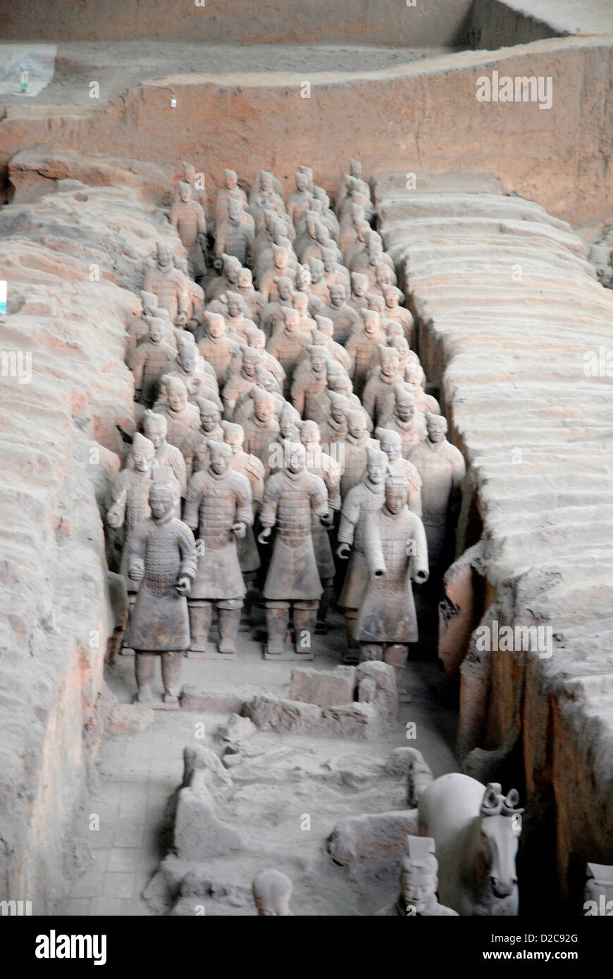 Guerrieri in terracotta, Xi'an, Cina Foto Stock