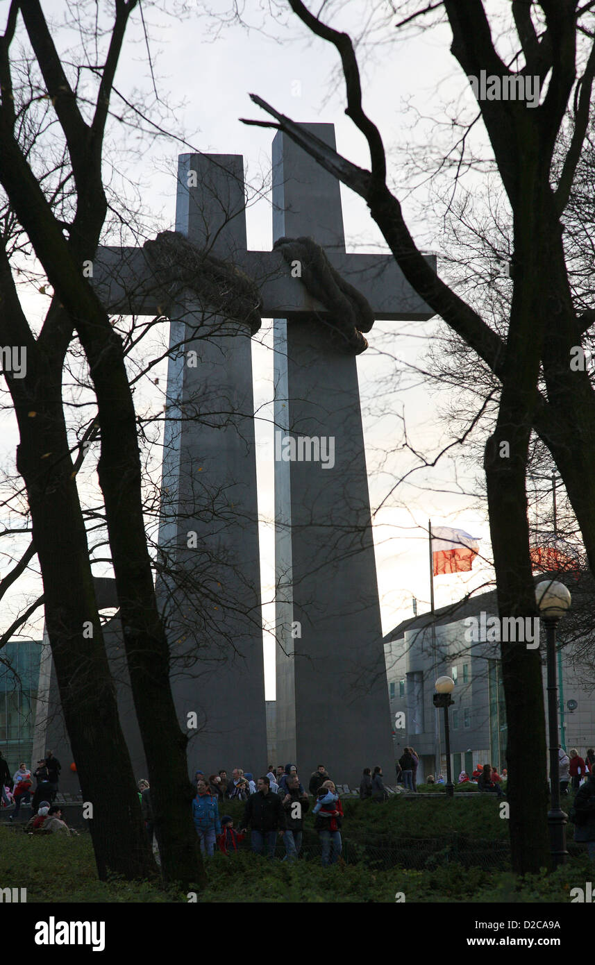 Poznan, Polonia, il memoriale per le vittime delle proteste dei lavoratori nel giugno 1956 Foto Stock
