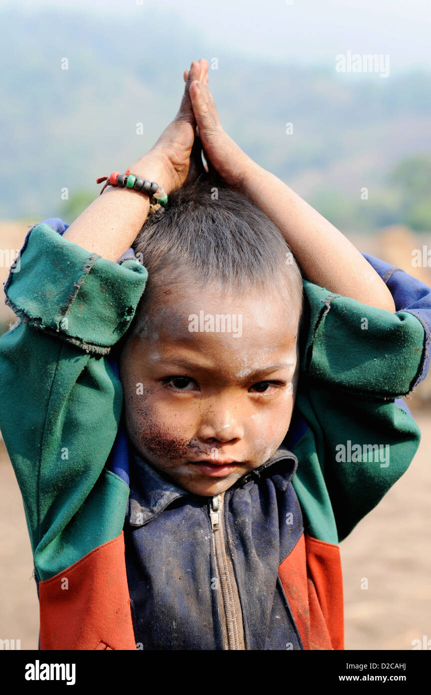 Taunggyi, Myanmar, ritratto di un ragazzo Foto Stock