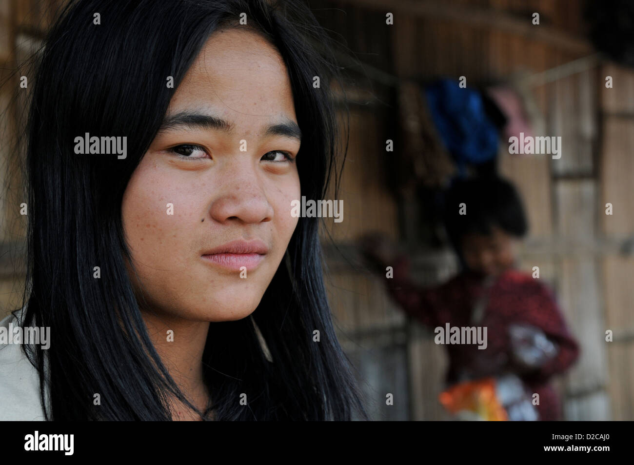 Taunggyi, Myanmar, ritratto di una ragazza Foto Stock