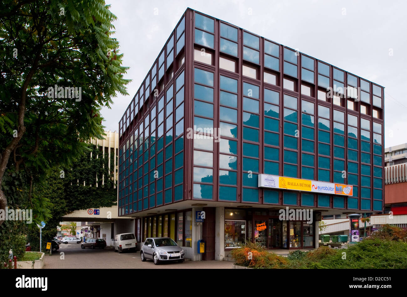 Salgotarjan, Ungheria, architettura socialista nel centro cittadino Foto Stock