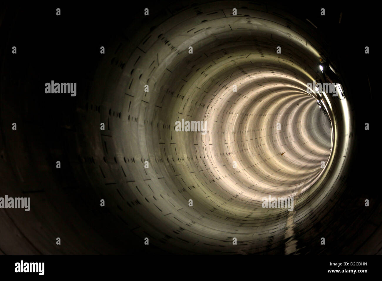 Tunnel sotterraneo costruzione Foto Stock