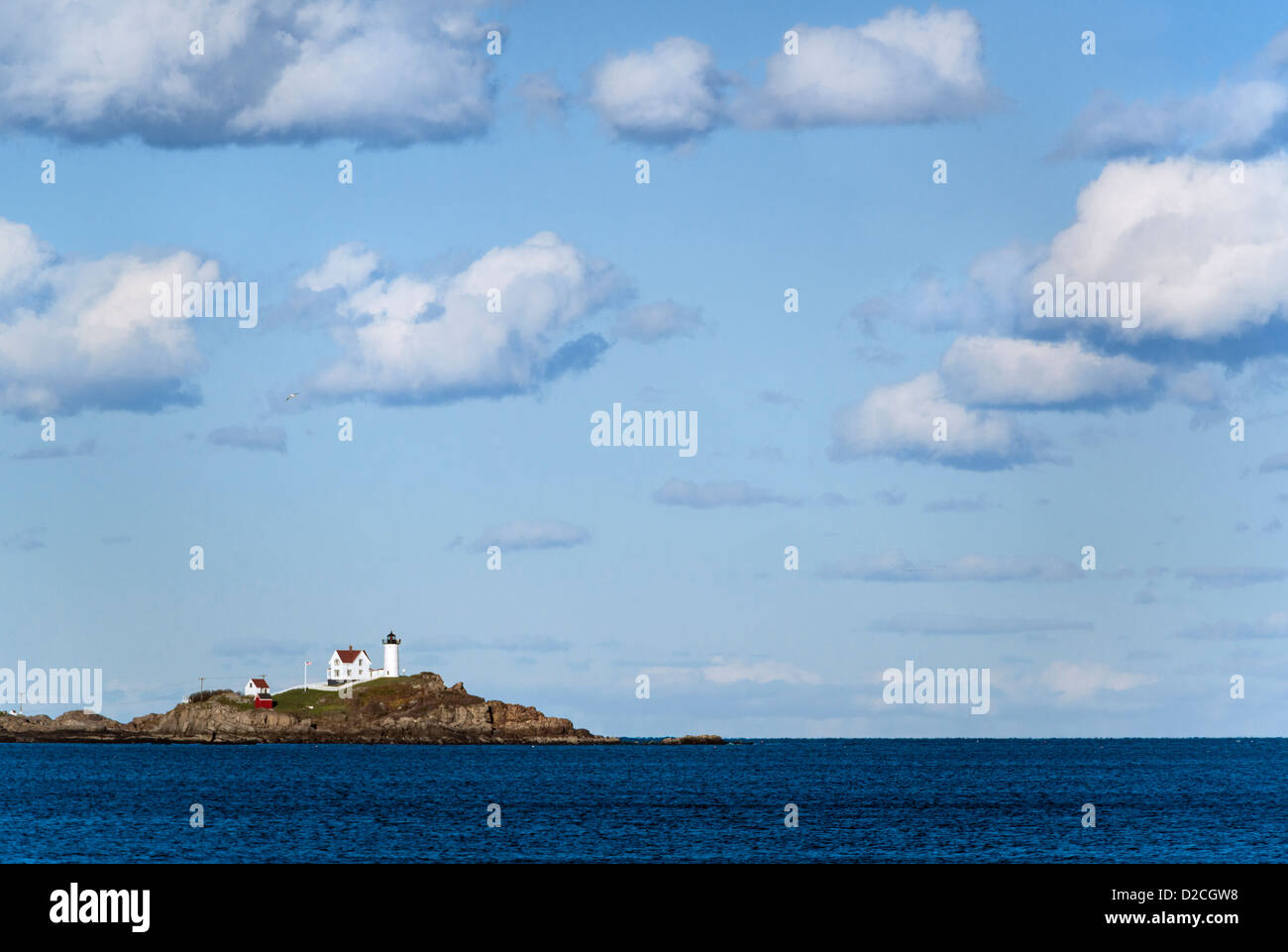 Nubble faro, Cape Neddick, York, Maine, Stati Uniti d'America Foto Stock