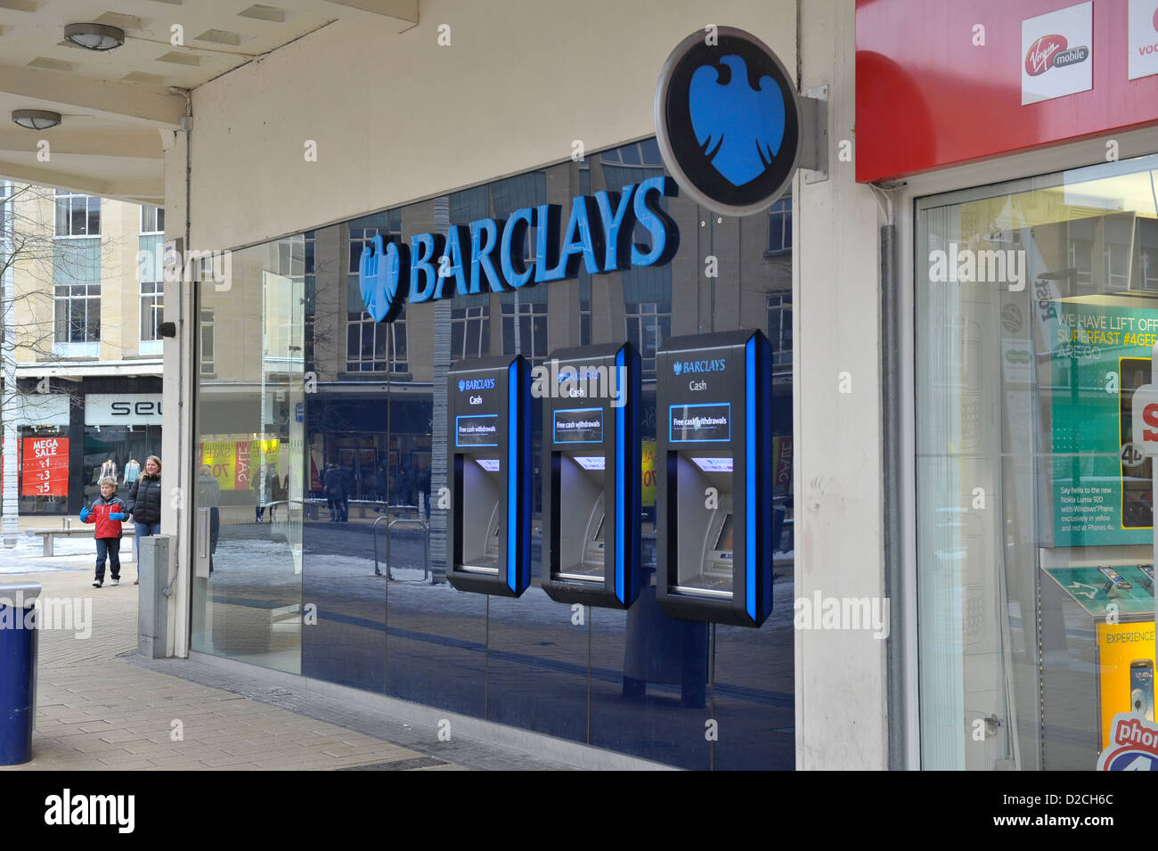 Barclays Bank negozio di vendita al dettaglio o unità sulla strada del Regno Unito Foto Stock