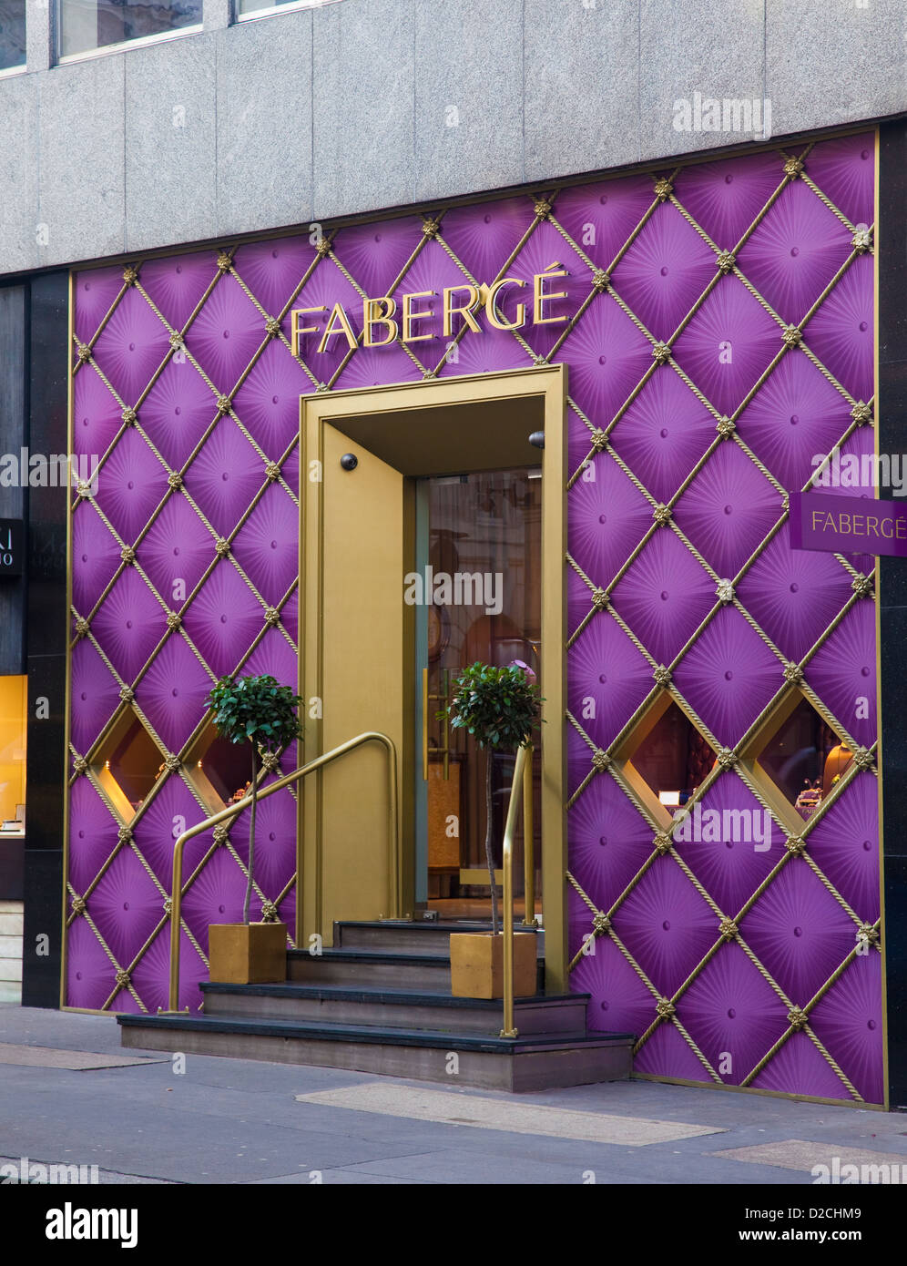 Fabergé, gioielli rivenditore, Grafton Street, Londra, Regno Unito Foto Stock