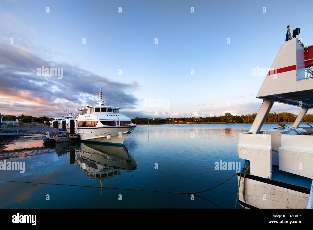 Vannes, Francia, barche a motore nel porto di Vannes Foto Stock