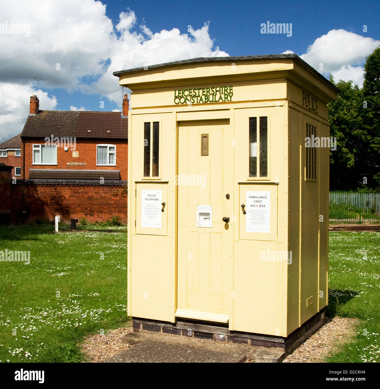 Leicestershire Constabulary Police Box. Foto Stock