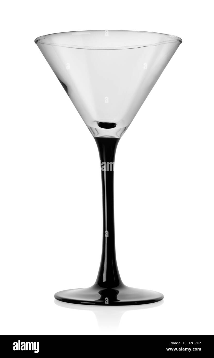 Bicchiere da cocktail isolato su uno sfondo bianco Foto Stock