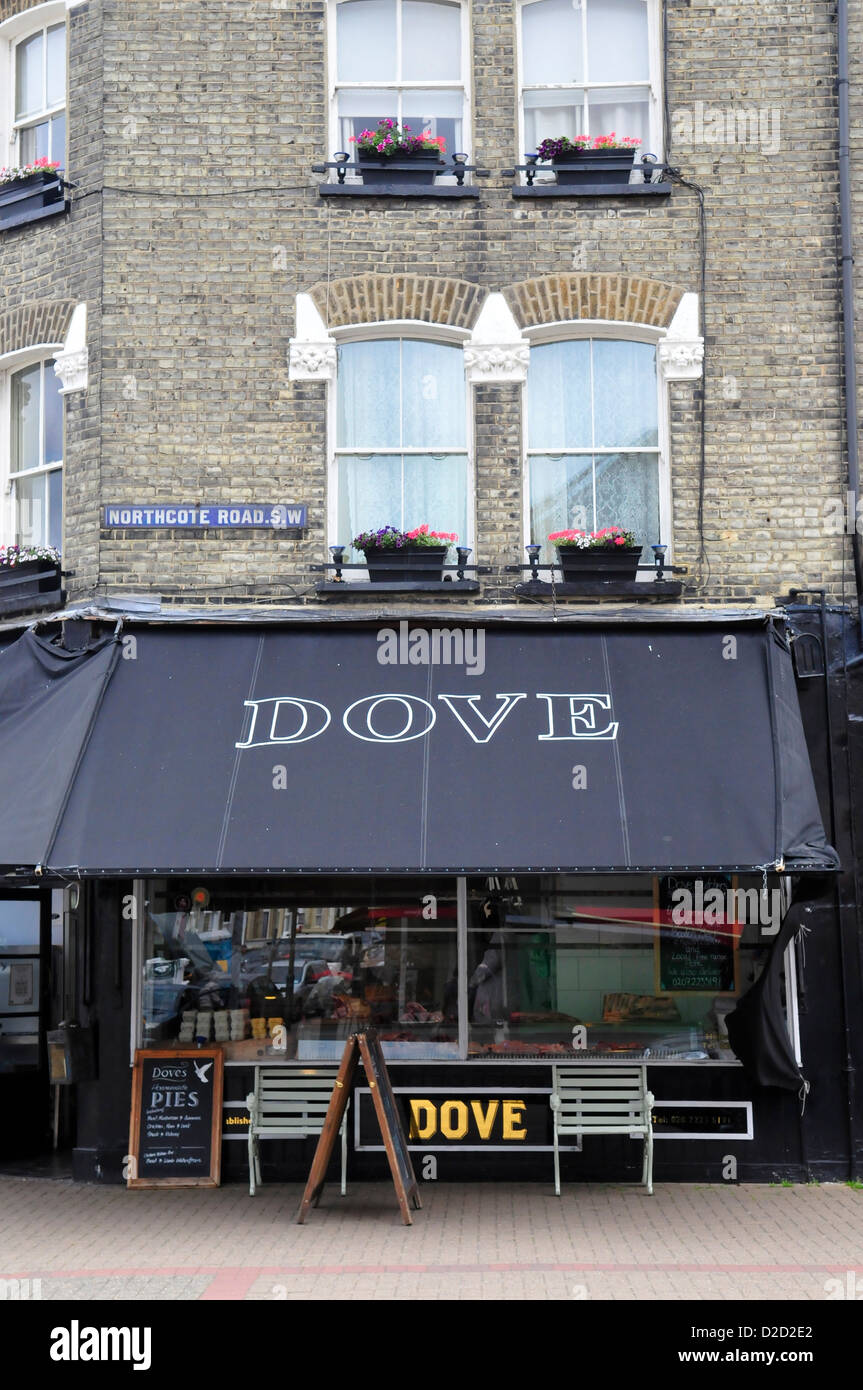 Una colomba & Figlio macellerie, Northcote Road, Clapham Junction, Battersea, Londra, SW11 Foto Stock