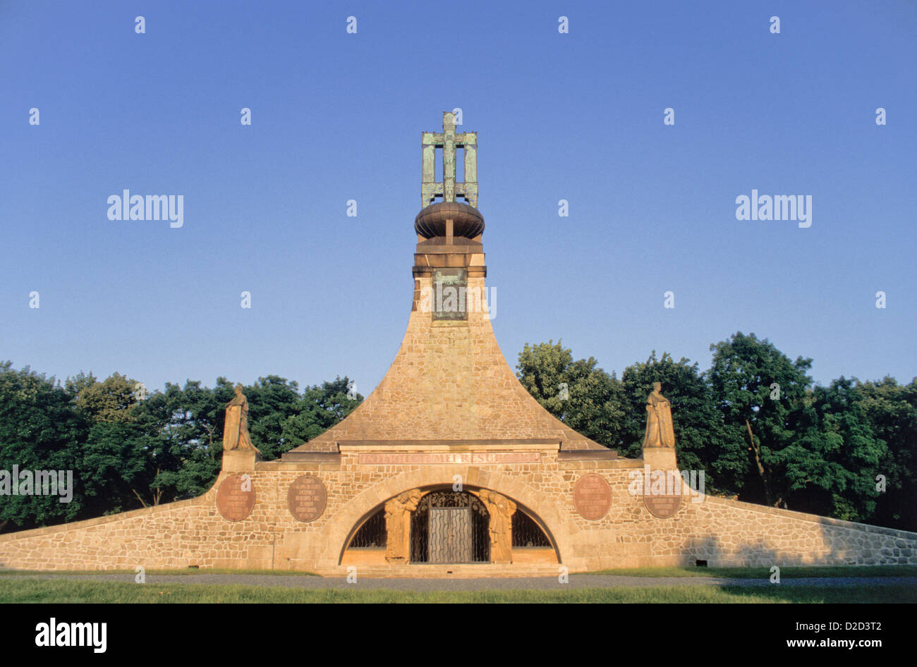 Repubblica Ceca, Slavkov u Brna (Austerlitz). Mohyla Miru (cumulo di pace) Foto Stock