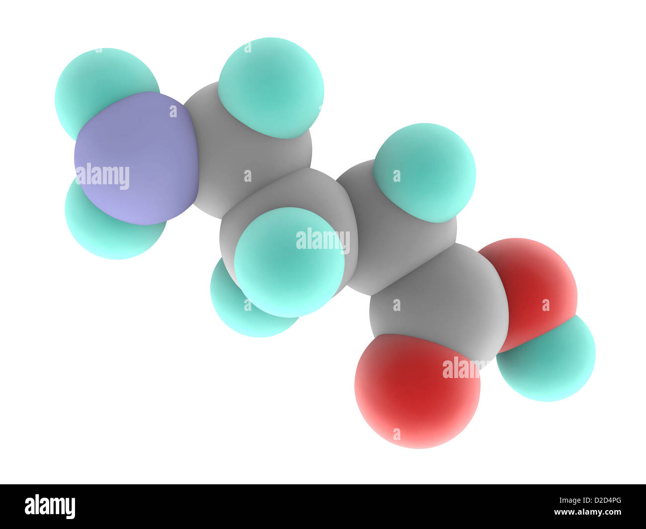 Acido gamma-amminobutirrico GABA modello molecolare principale neurotrasmettitore inibitorio del sistema nervoso centrale Foto Stock