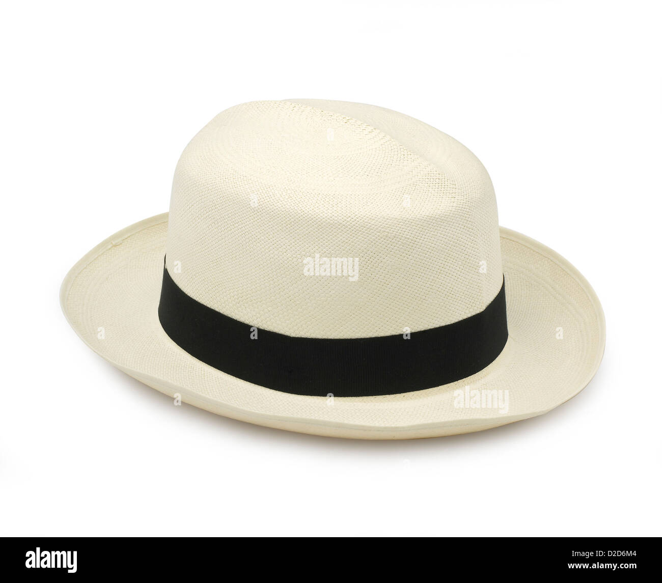 Panama hat tagliare lo sfondo bianco Foto Stock