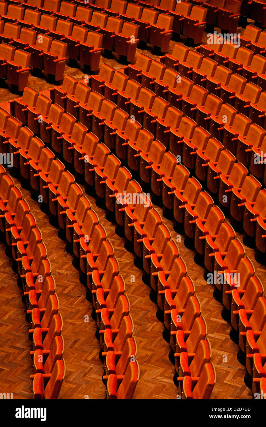 Vista di posti a sedere in un teatro Foto Stock