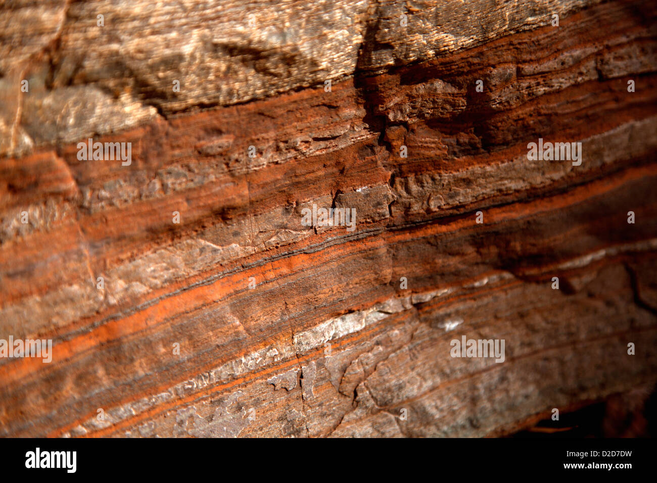 Dettaglio dei modelli naturali in pietra, Karijini National Park, Newman, Australia occidentale, Australia Foto Stock