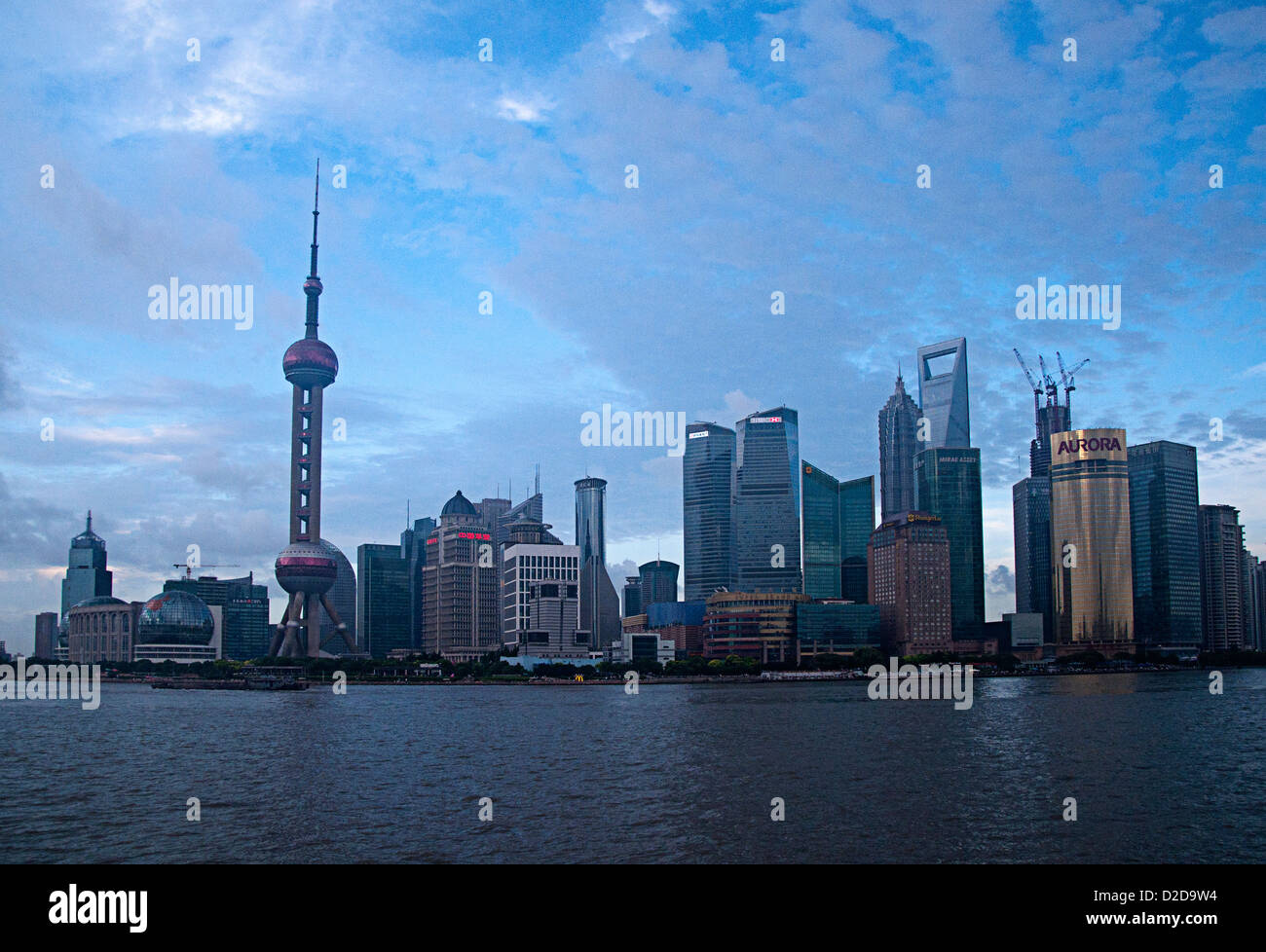 Bund Shanghai Oriental Pearl TV Tower Foto Stock