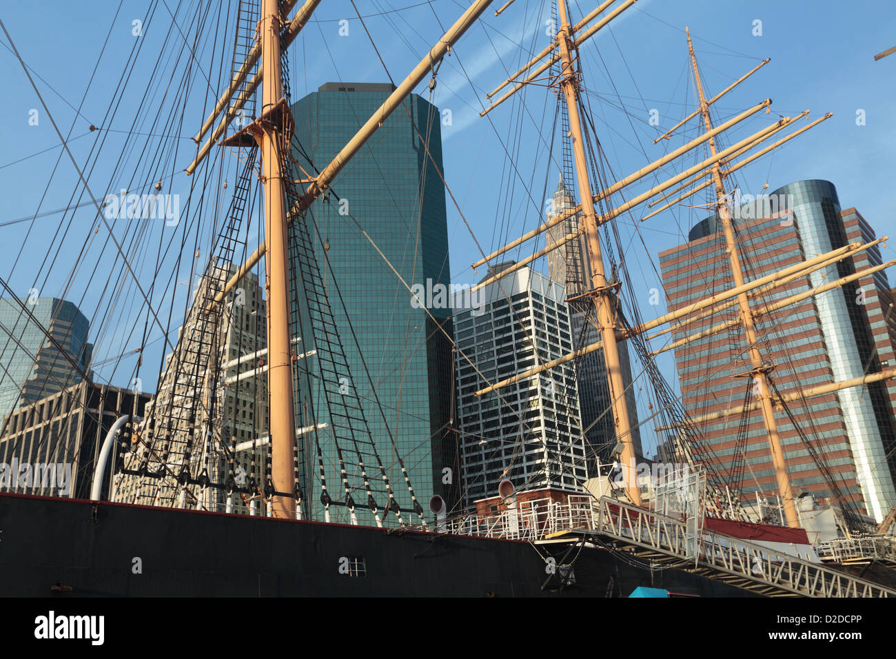 South Street Seaport, New York. Foto Stock